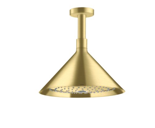 AXOR-HG-AXOR-Showers-Front-Kopfbrause-240-2jet-mit-Deckenanschluss-Brushed-Brass-26022950 gallery number 1